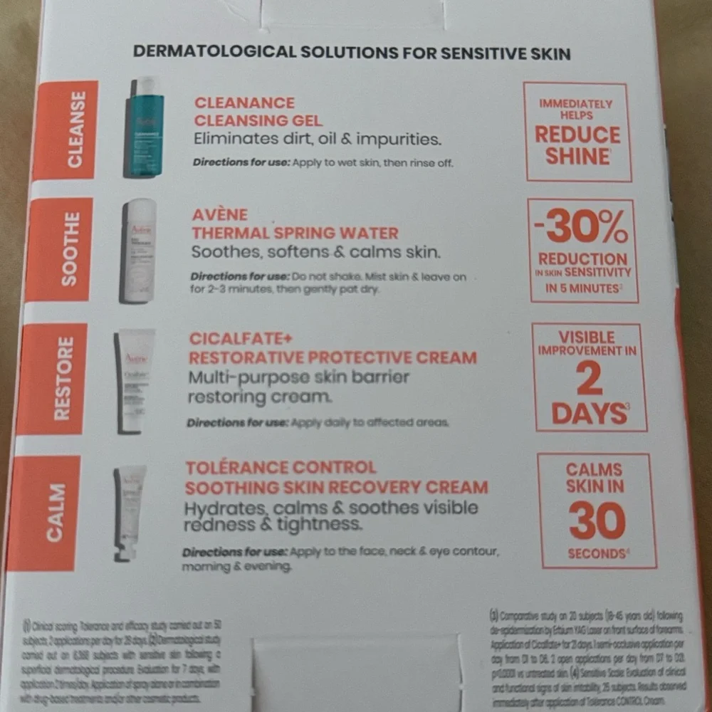 Avène Sensitive Skin Starter Kit Cleanance Cicalfate Eau Thermale NEW